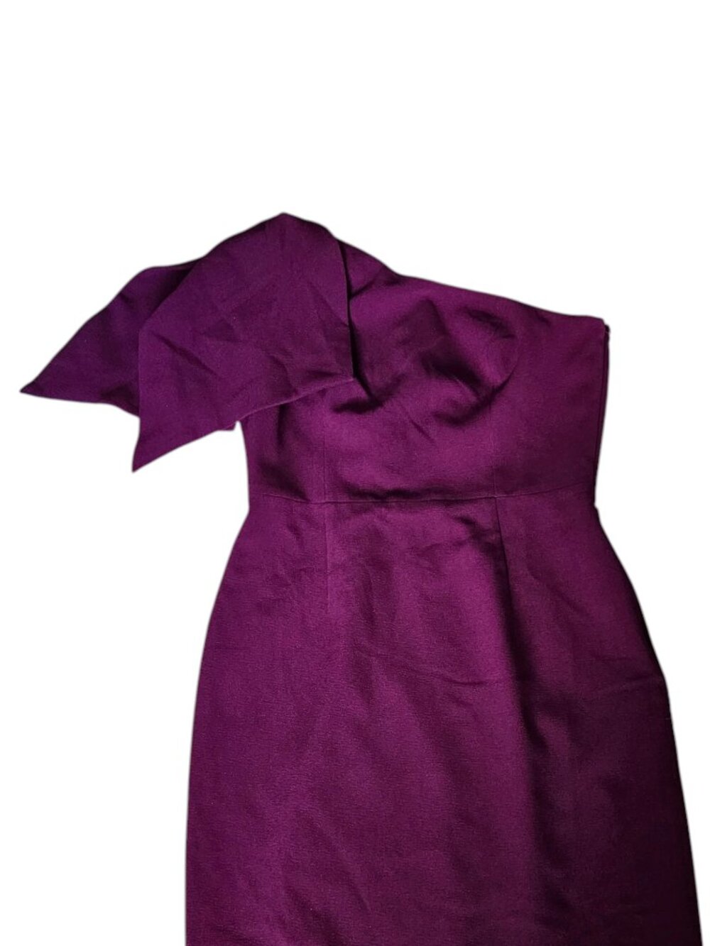 Dress the Population Tiffany One Shoulder Bow Midi Sheath Dress, Large, NWT - Picture 14 of 14